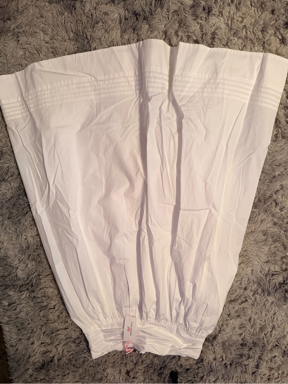 H&M White Maxi Gathered Cotton Skirt